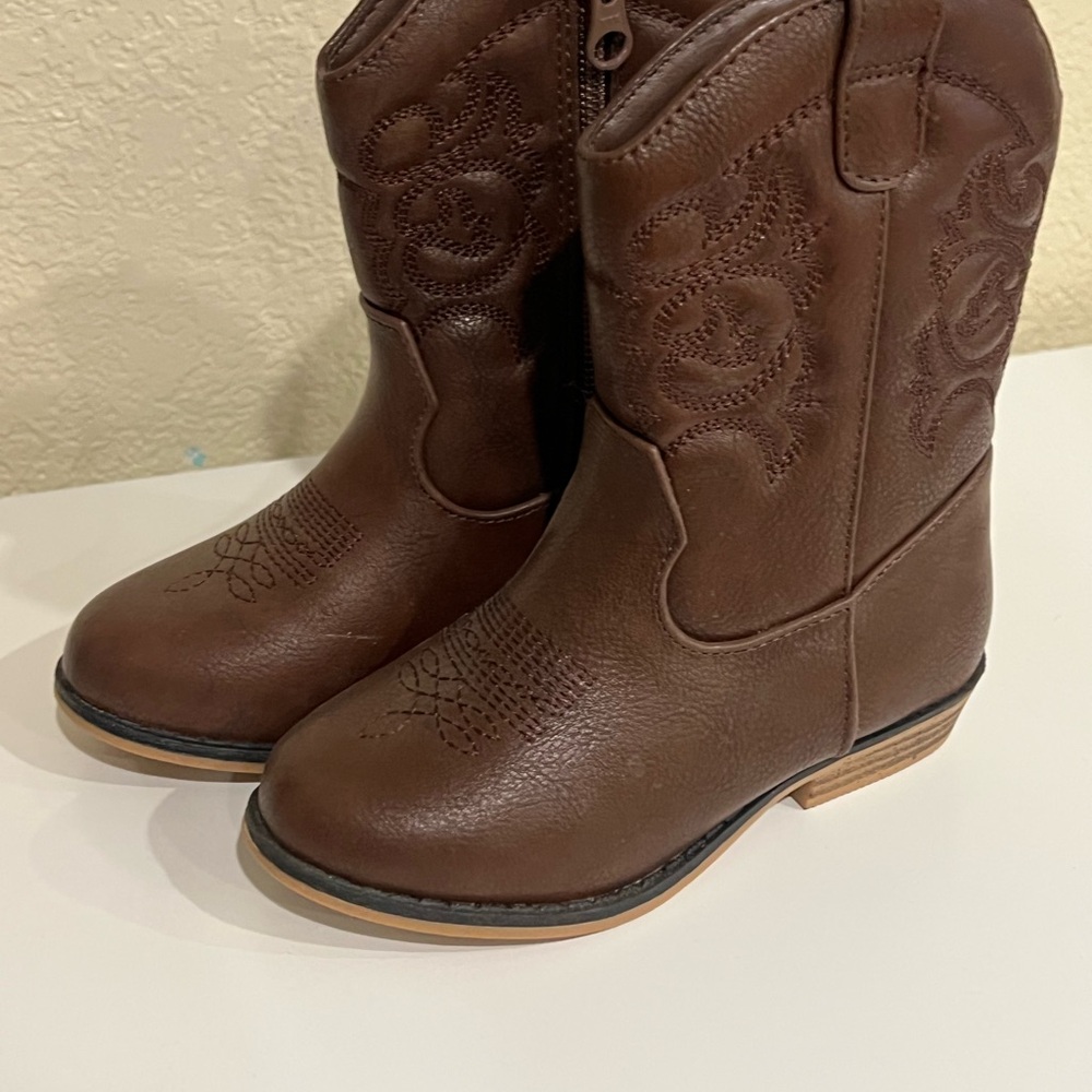 Cat & Jack Brown Embroidered Boots